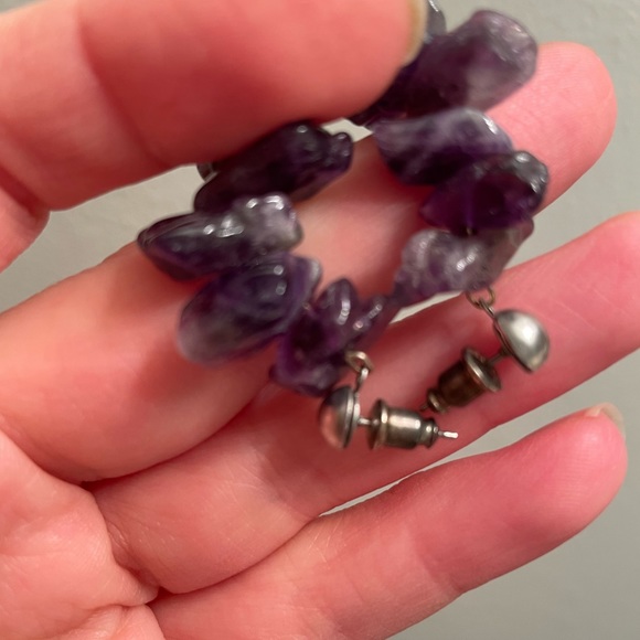 Beautiful amethyst dangle earrings - Picture 5 of 8
